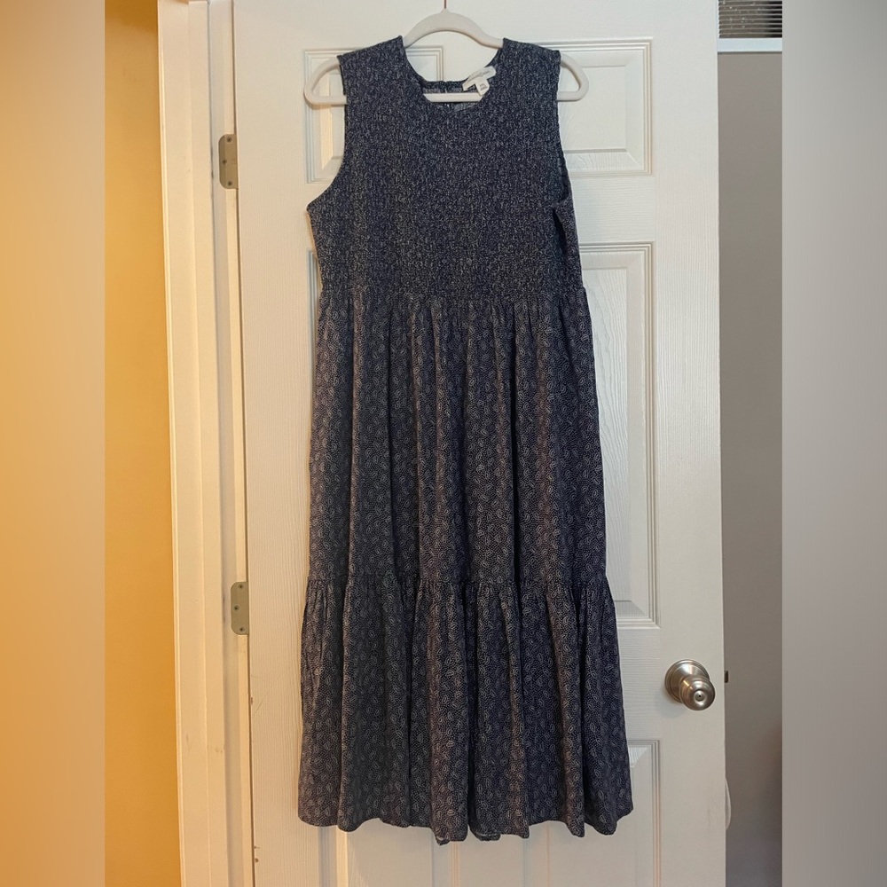 XXL Treasure and Bond Navy paisley midi dress